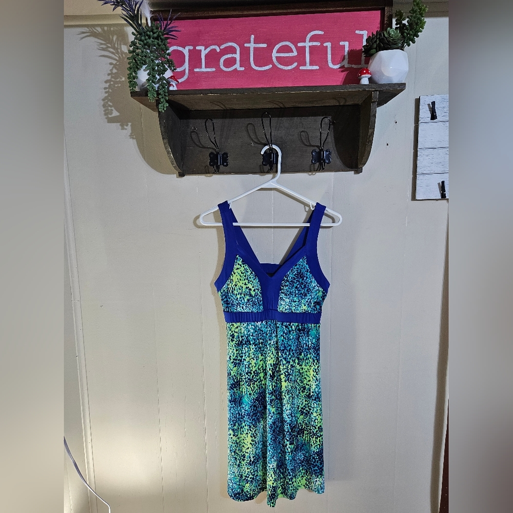 Tek Gear Blue and Green Midi Dress